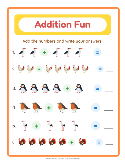 Preview of Find And Count worksheet featuring Farm Animals for preschool