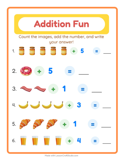 Preview of Missing Pieces worksheet featuring Desserts and Sweets for kindergarten