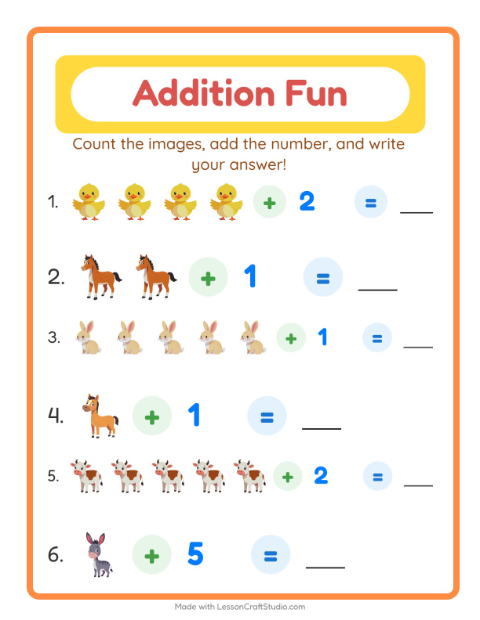 Preview of Math Worksheet worksheet featuring Valentine BW for kindergarten