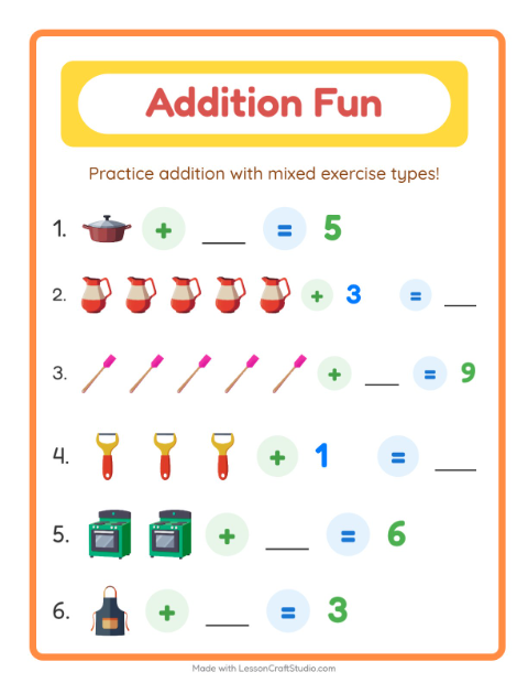 Preview of Code Addition worksheet featuring Birds for kindergarten