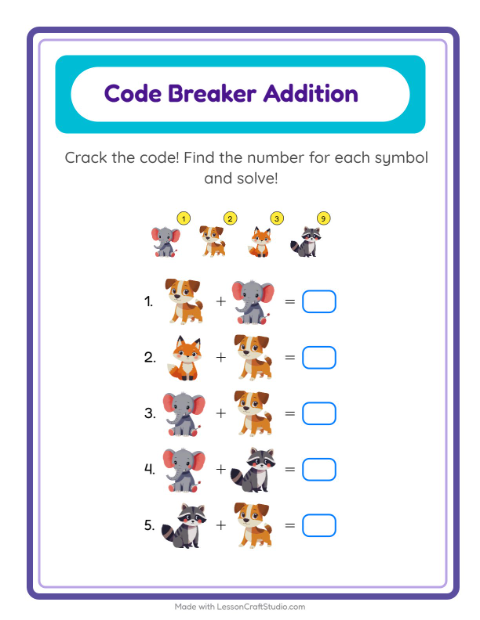 Preview of Math Worksheet worksheet featuring Around the House for kindergarten