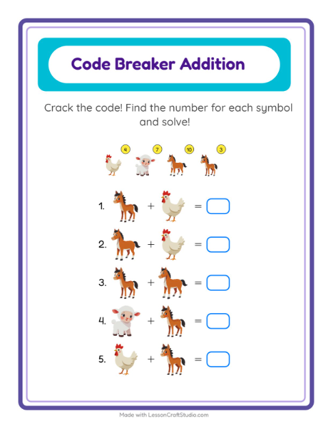 Preview of Math Worksheet worksheet featuring Post Office for kindergarten