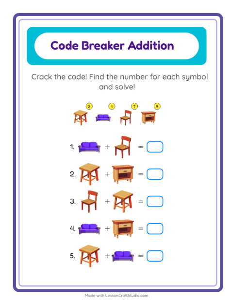 Preview of Find And Count worksheet featuring Forest Creatures for preschool