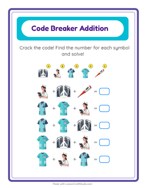 Preview of Pattern Train worksheet featuring Accessories for kindergarten