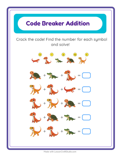Preview of Addition worksheet featuring Beach for kindergarten
