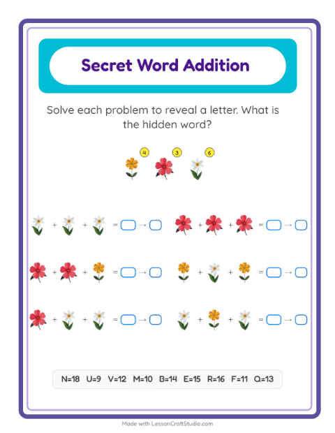 Preview of Treasure Hunt worksheet featuring 4th of July for grade 1
