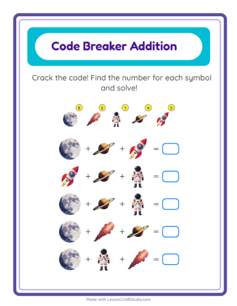 Preview of Cryptogram worksheet for kindergarten