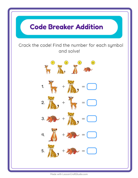 Preview of Find Objects worksheet featuring Zoo Animals for kindergarten