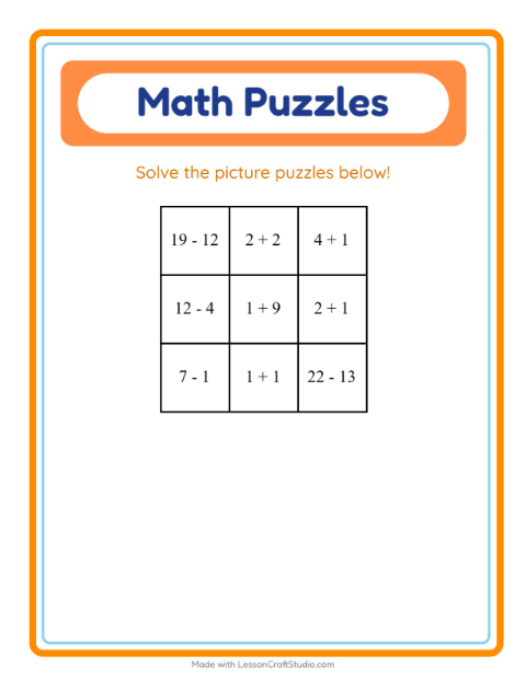 Preview of Missing Pieces worksheet featuring Activities for kindergarten