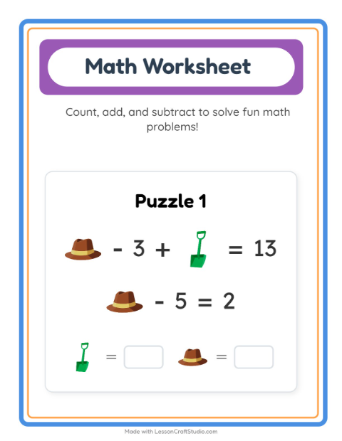 Preview of More Or Less worksheet featuring Farm Animals for preschool