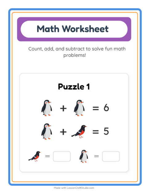 Preview of Picture Trail worksheet featuring Music for kindergarten