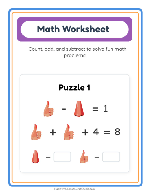 Preview of Picture Trail worksheet featuring Activities for kindergarten