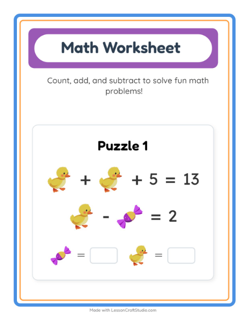 Preview of Find And Count worksheet featuring Activities for preschool
