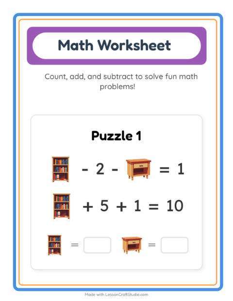 Preview of Math Worksheet worksheet featuring Things That Fly for kindergarten