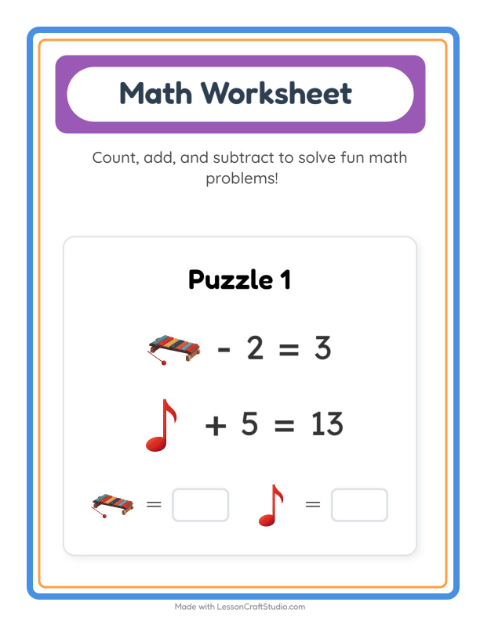 Preview of Pattern Worksheet worksheet featuring Miscellaneous for grade 1