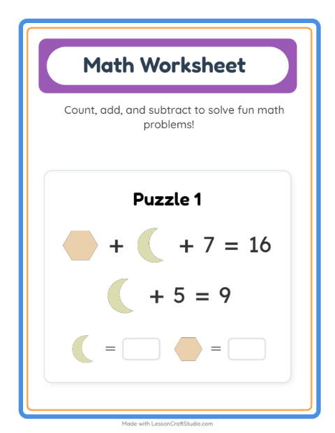 Preview of Cryptogram worksheet for kindergarten
