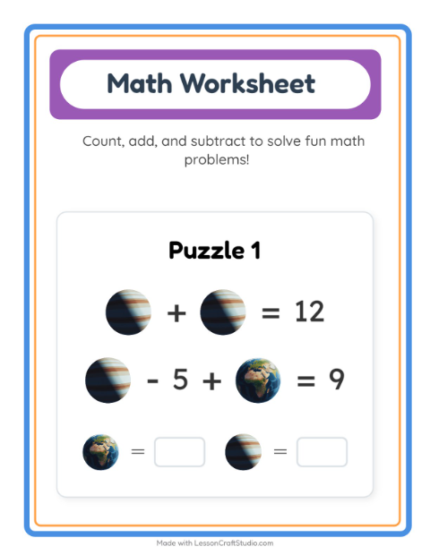 Preview of Addition worksheet featuring Shapes for kindergarten