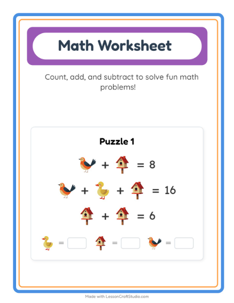 Preview of Picture Trail worksheet featuring Camping for kindergarten