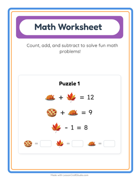 Preview of Math Worksheet worksheet featuring Shapes for kindergarten