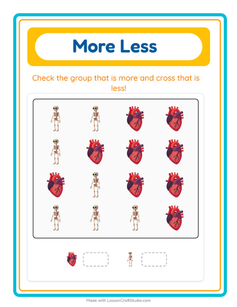 Preview of Find And Count worksheet featuring Body Parts for preschool