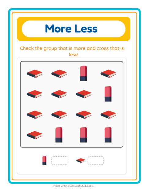 Preview of Find And Count worksheet featuring Classroom for preschool