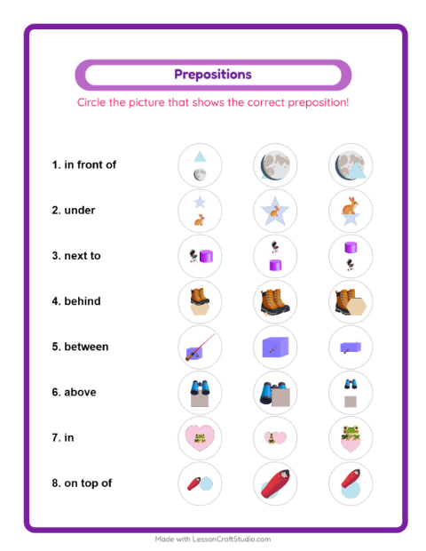 Preview of Picture Trail worksheet featuring Forest Creatures for kindergarten