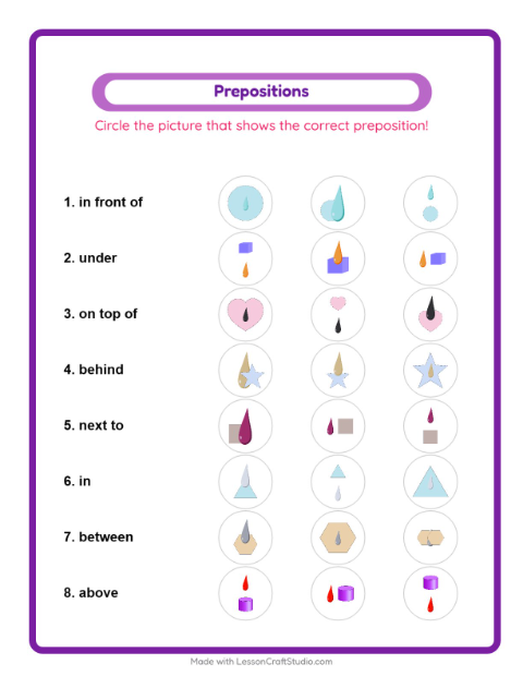 Prepositions Practice