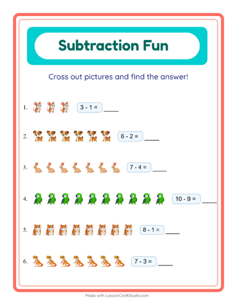 Preview of Picture Trail worksheet featuring Classroom for kindergarten