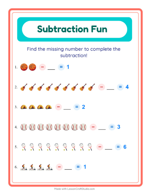 Preview of Math Worksheet worksheet featuring Hospital for kindergarten