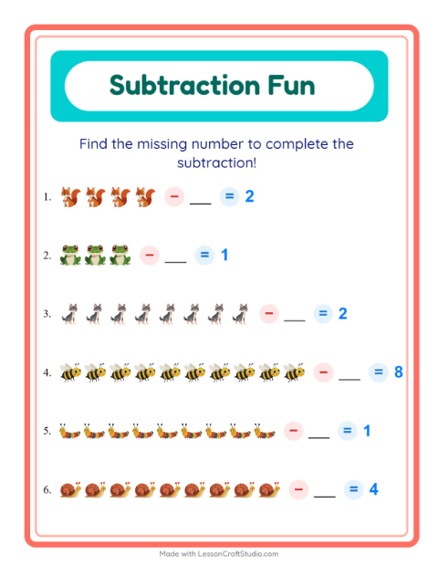 Preview of Math Puzzle worksheet featuring Fruits for grade 1
