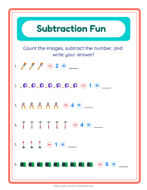 Preview of Chart Count worksheet featuring Ocean Life for kindergarten