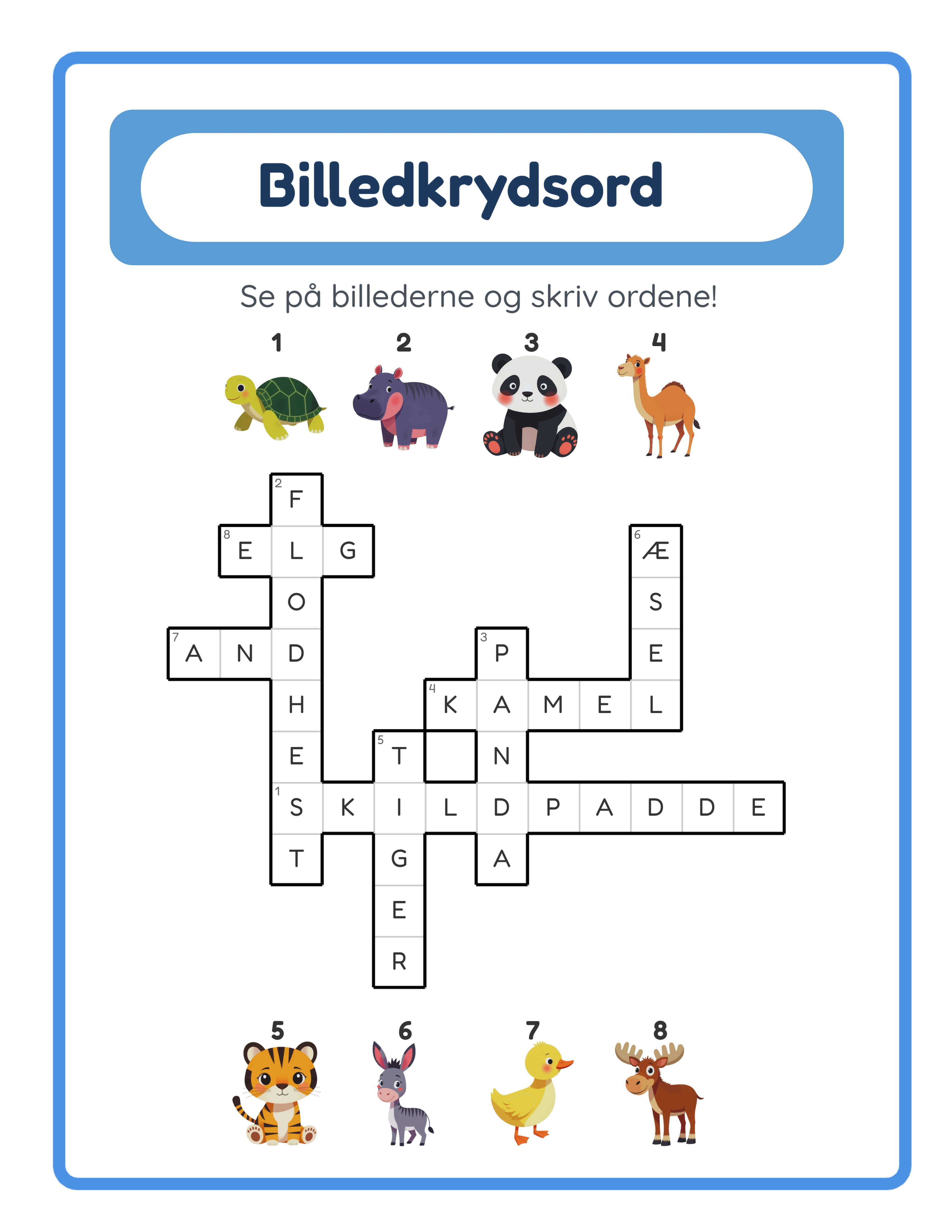 Crossword facit