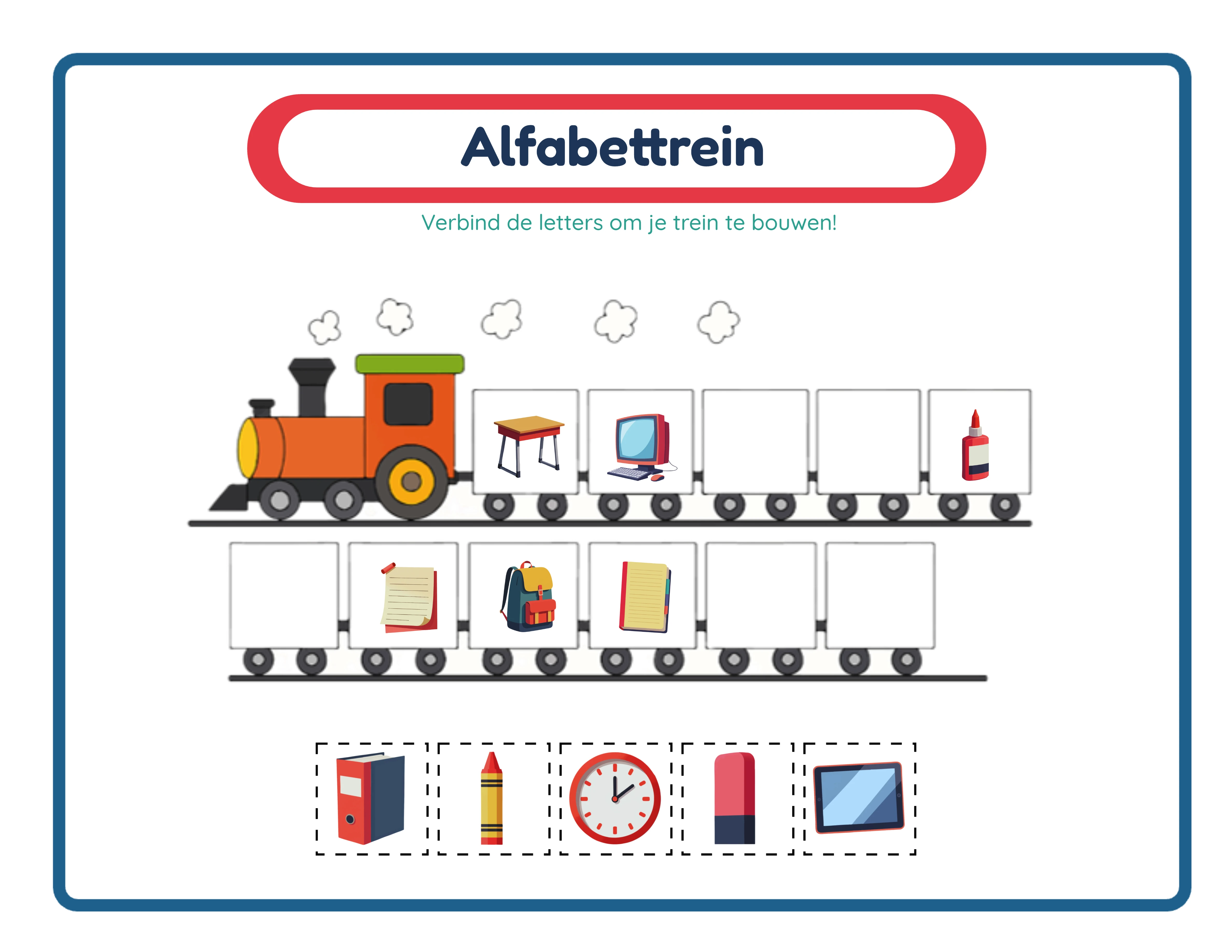 Featured alphabet train — colorful letter activity