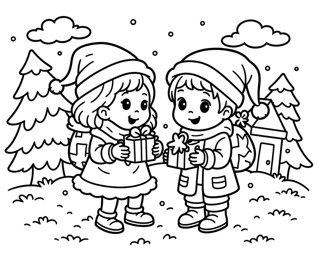 Professional coloring page — landscape