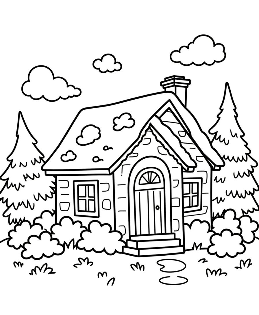 Coloring page — themed scene