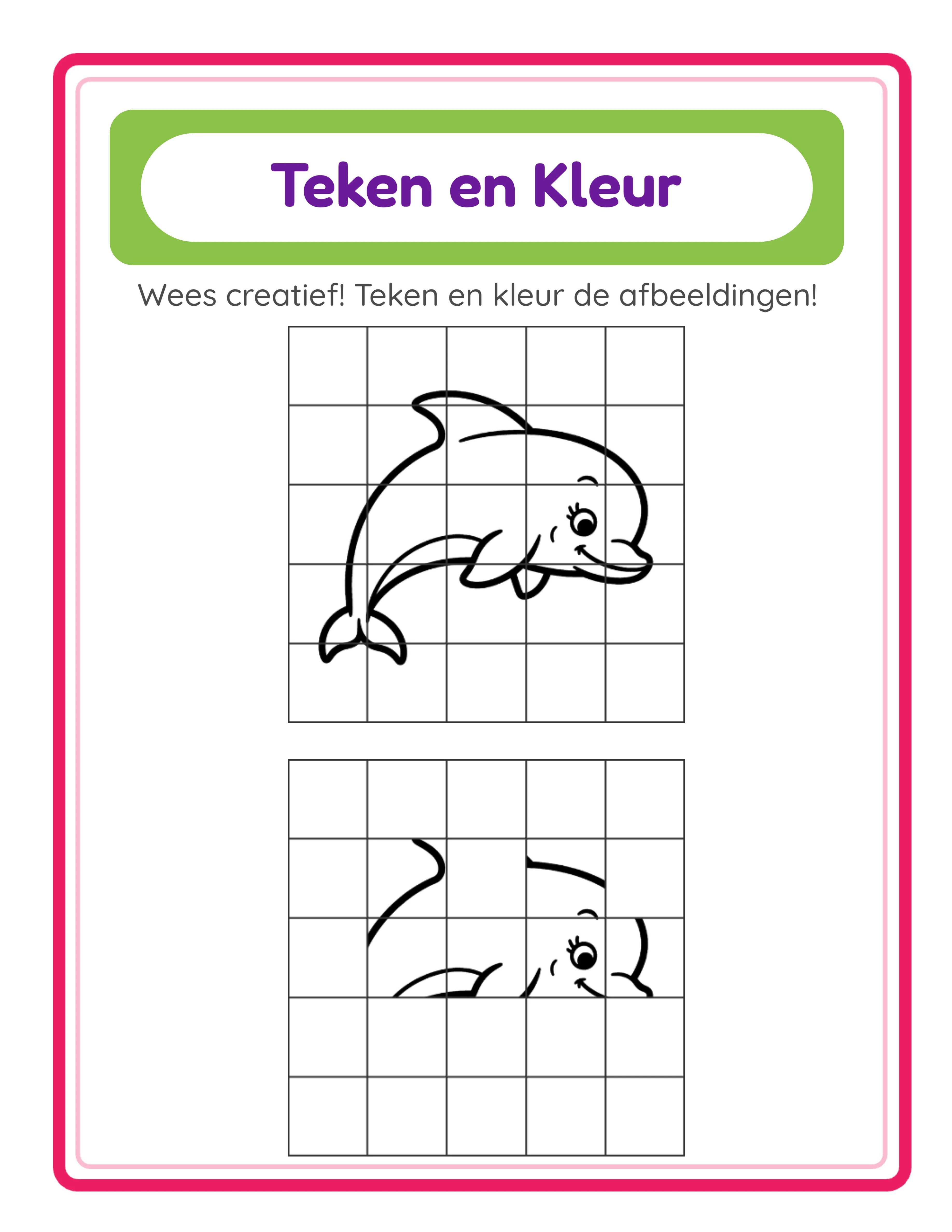 Grid drawing — advanced art activity