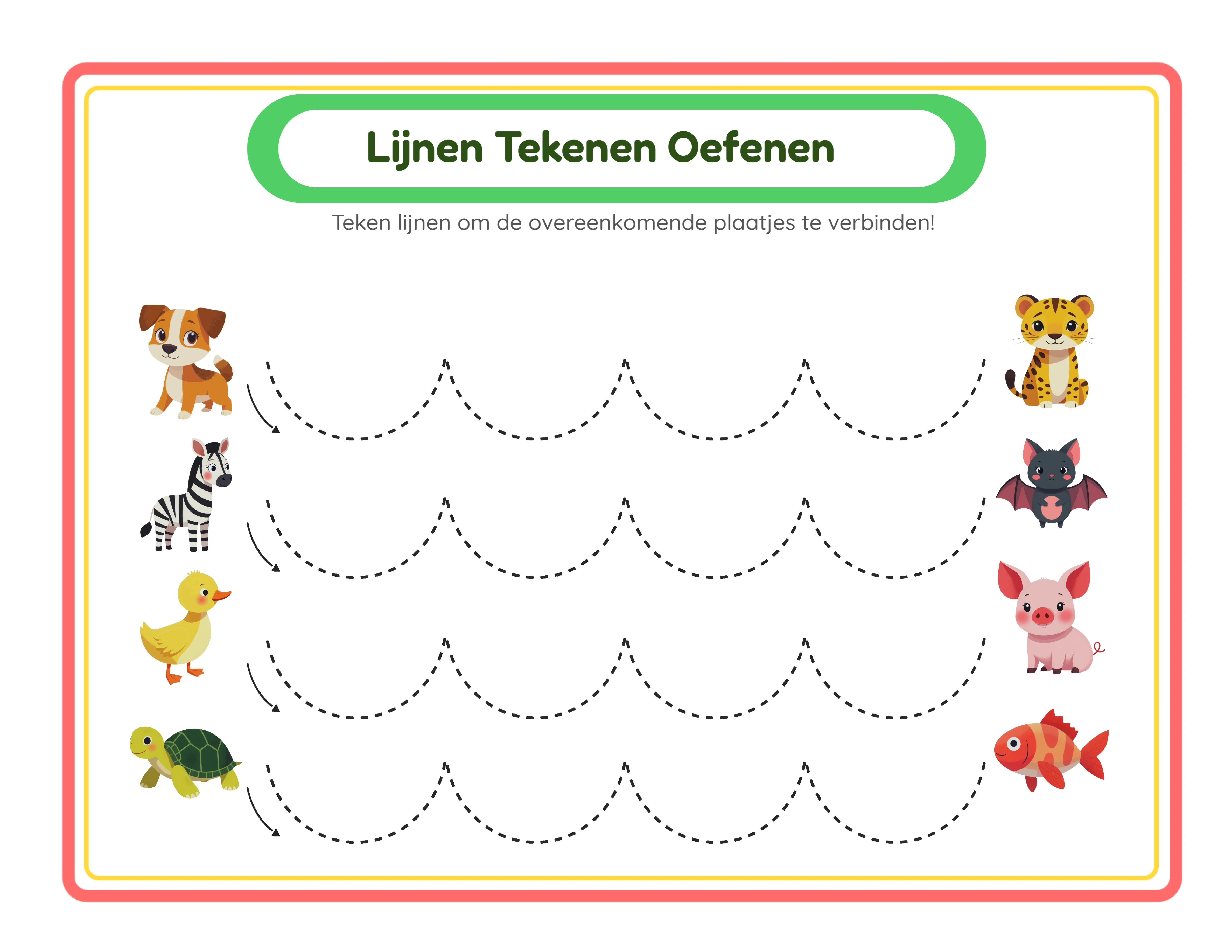 Drawing lines worksheet — horizontal line practice