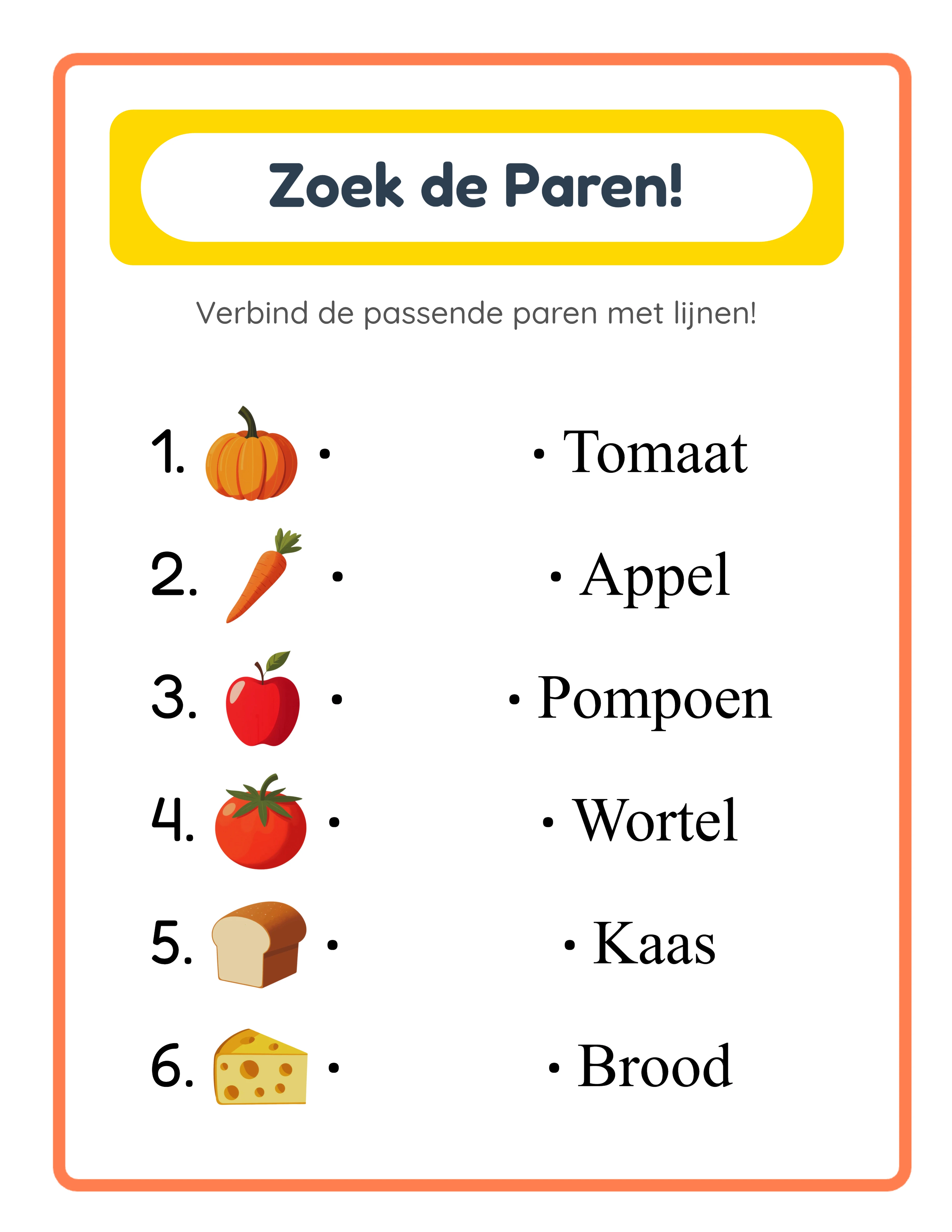 Featured matching worksheet — colorful vocabulary activity