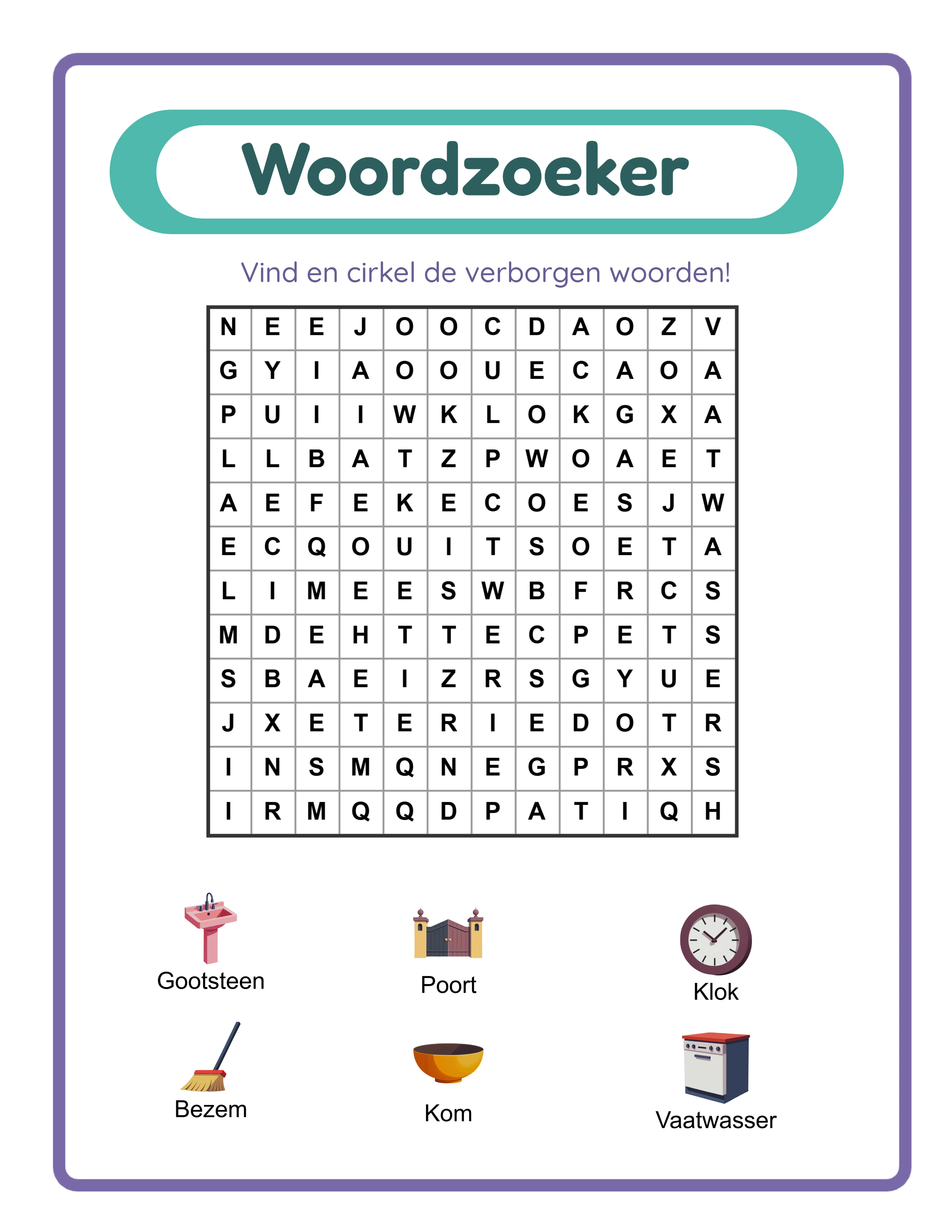 Word search — advanced grid puzzle