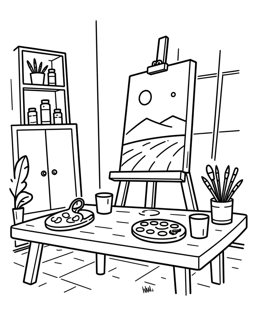 Coloring intermediate worksheet