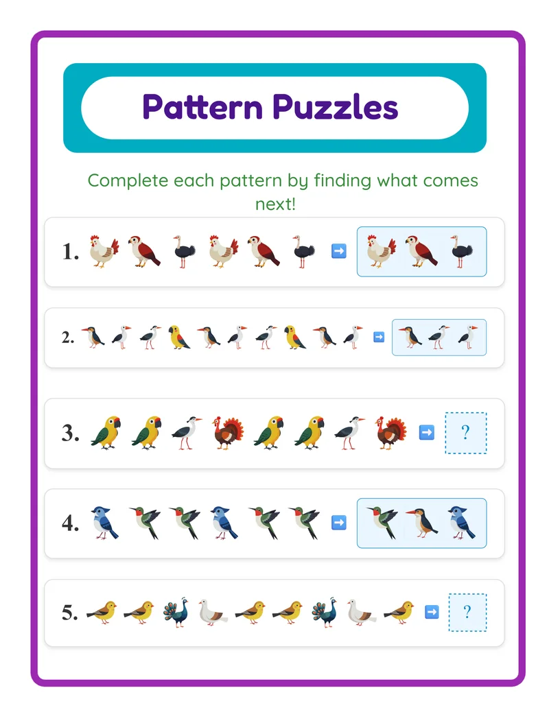 Pattern Worksheets