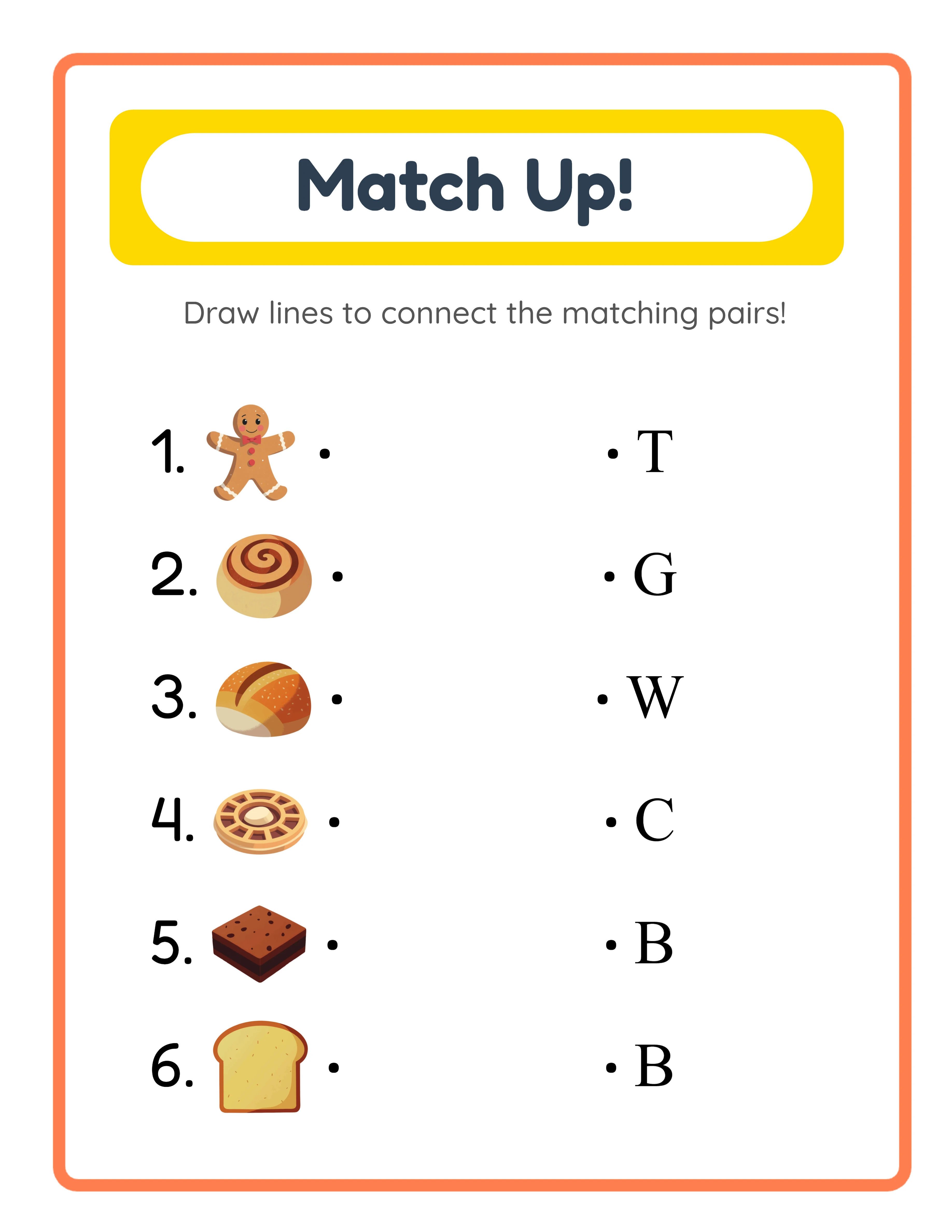 Matching advanced worksheet