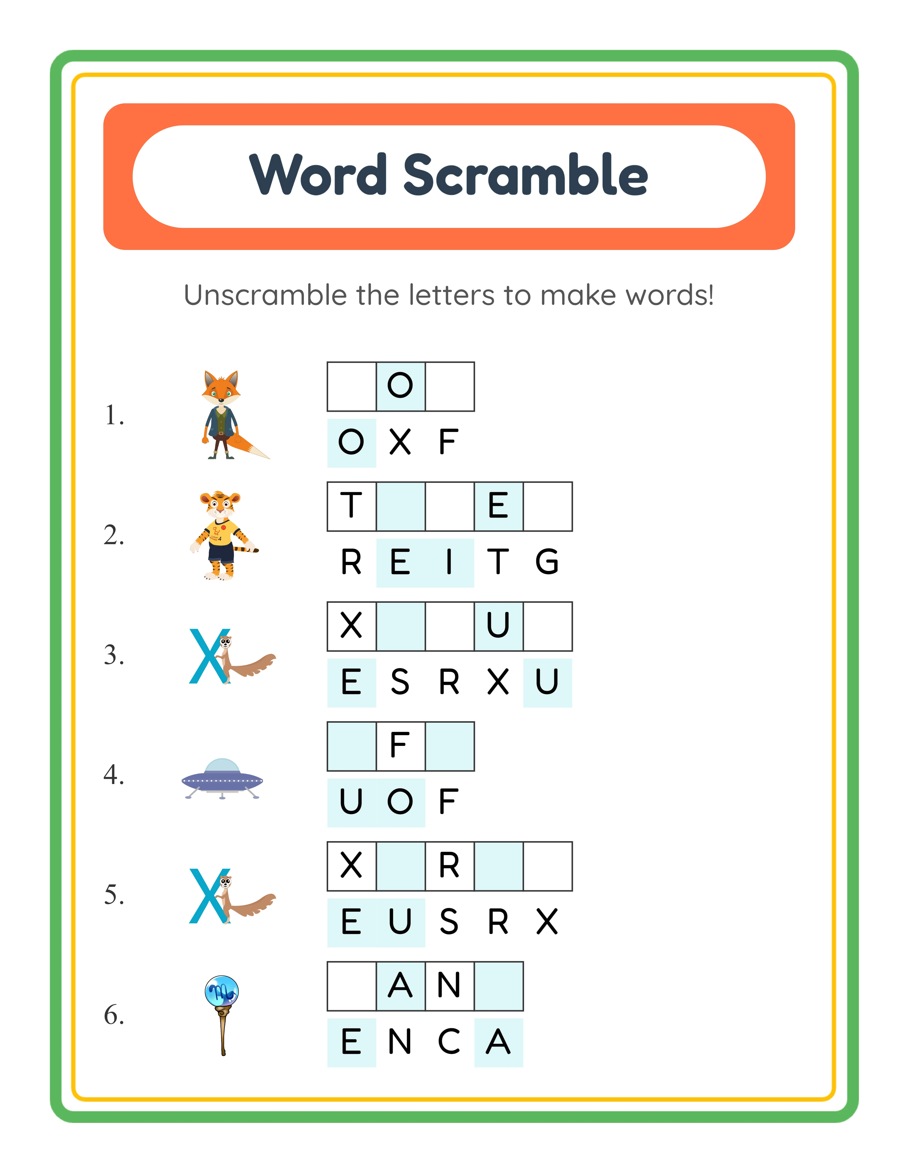 Dinosaur Word Scramble Activities for Educational Marketplaces
